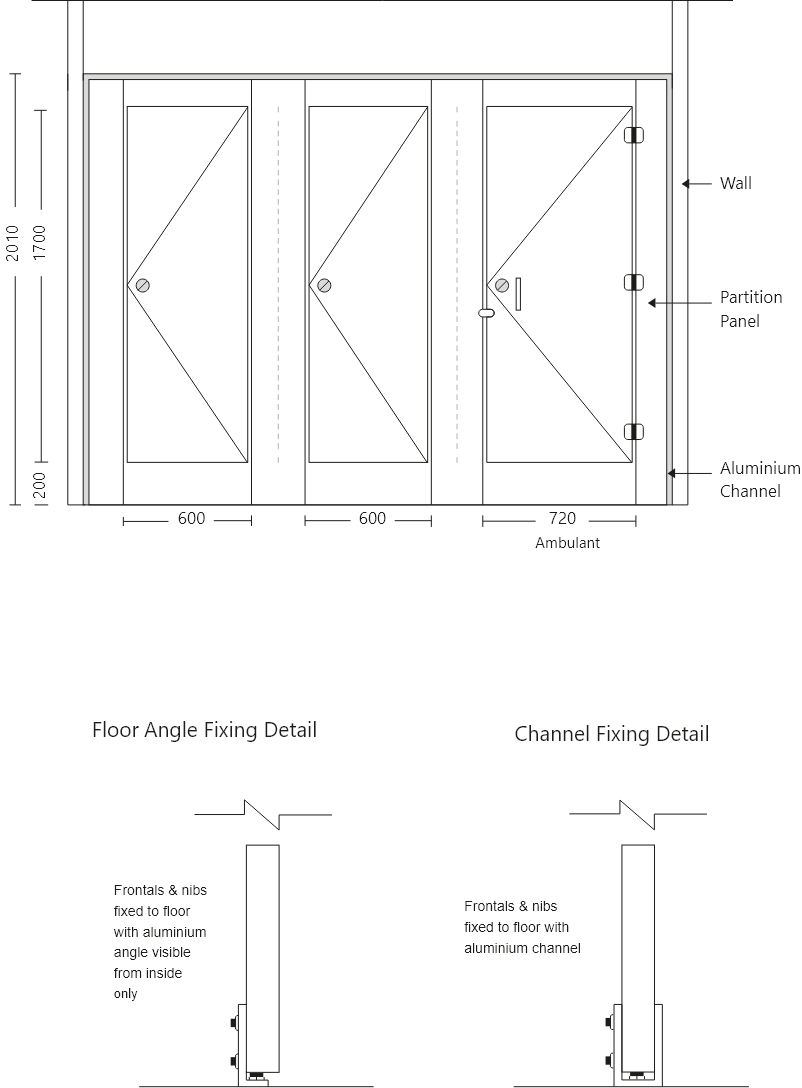 Floor Mount Overhead Braced - CommFab